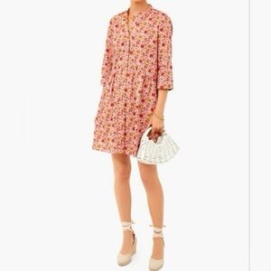 Tuckernuck Preppy Scarlet Sonata Royal Shirt Dress Size XS NWT